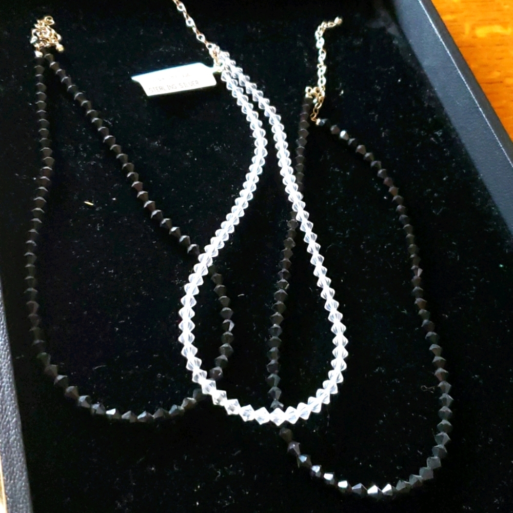 Vintage 4 Australian crystal beads necklaces